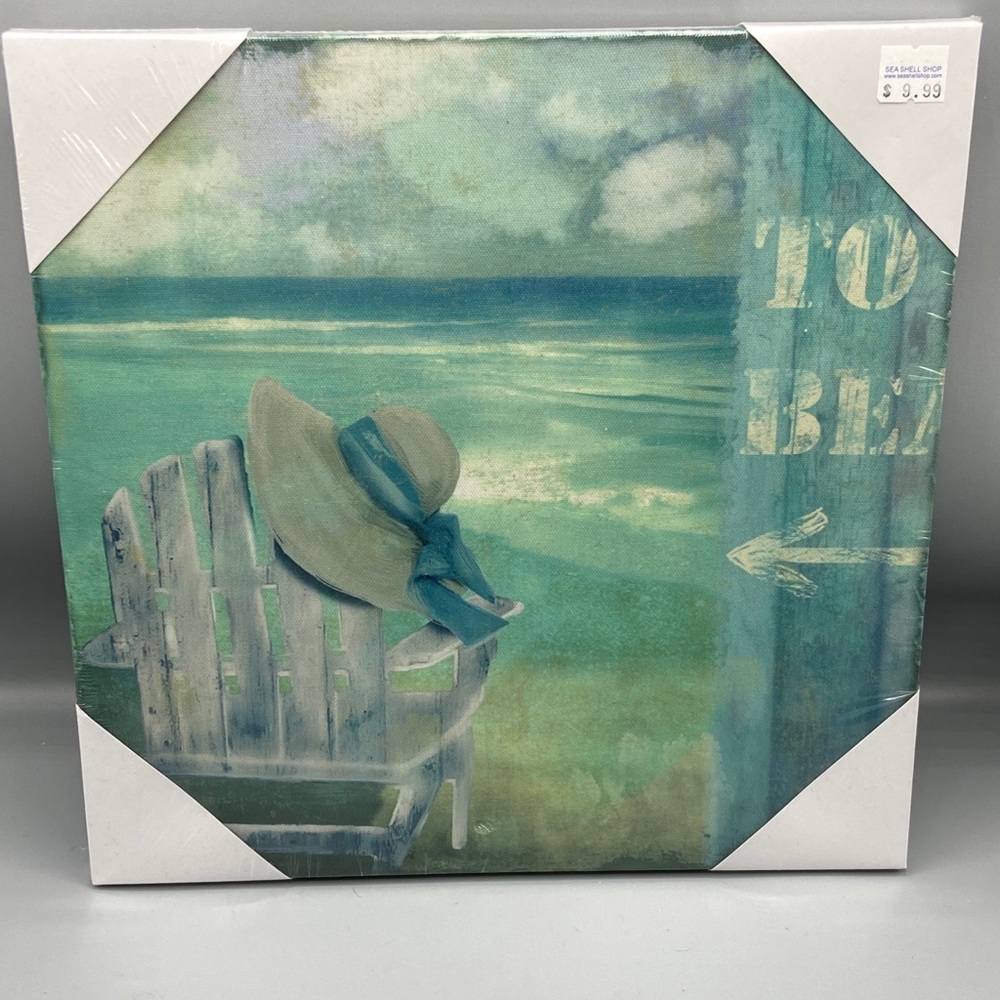 Beach painted canvas